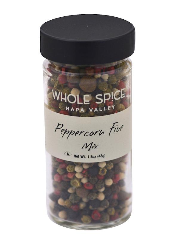 Peppercorn Spice Gift Set - Contains 5 Plastic Jars Weight of Product Varies for Each Peppercorn - Kosher