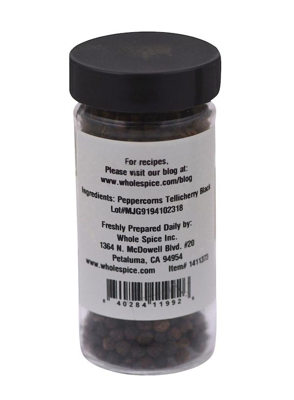 Whole Spice Inc. Peppercorns Black Tellicherry 1 lb Bag
